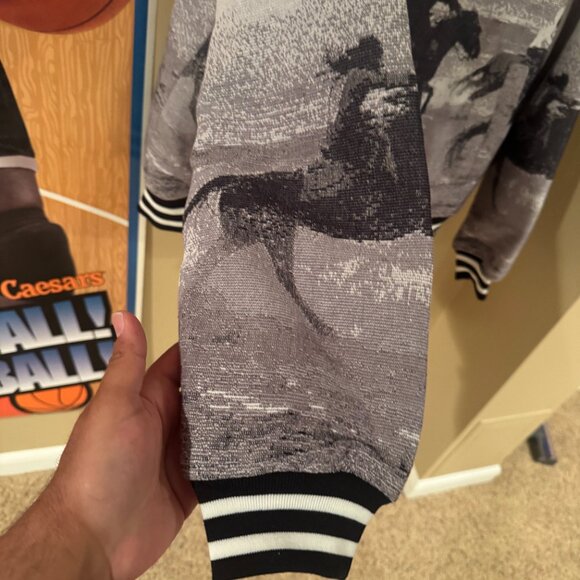 Compton Cowboys x Forever 21 Men’s Varsity Jacket – Large – Western Horseback Gr - Picture 8 of 16